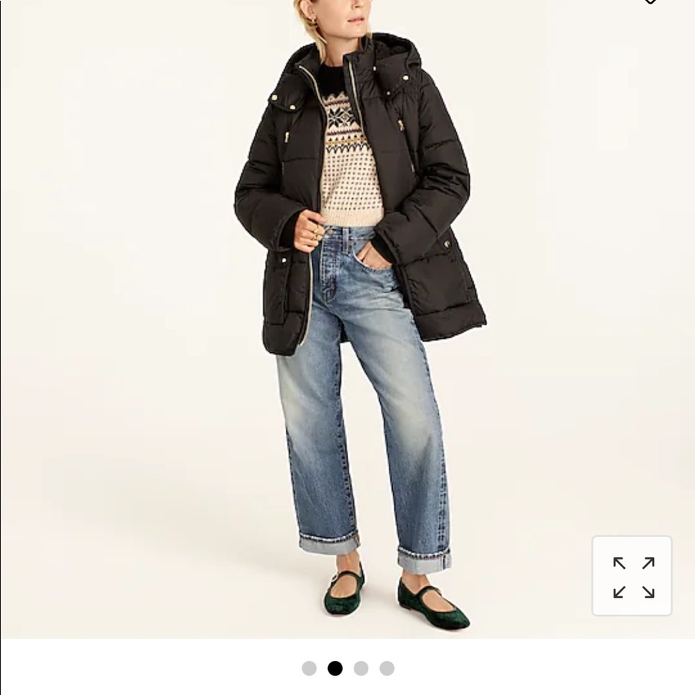 NET j crew black winter coat